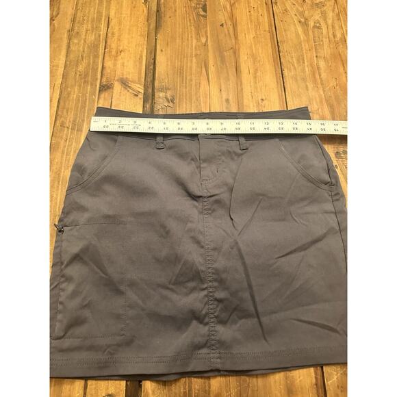 Prana Size 4 Halle Skort Skirt Hiking Zipper Pocket Gorpcore Gray Granola Girl - Picture 11 of 12